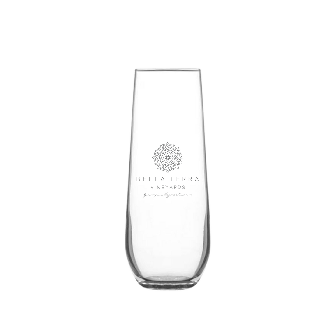 Bella Terra Glass Stemless Sparkling Flute (Wine Club Discount)